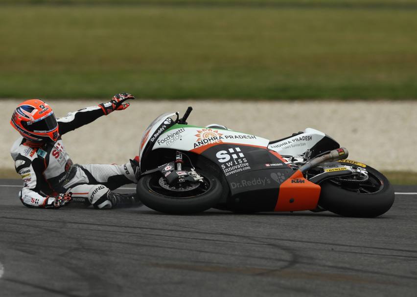 Anche Sam Lowes a terra nella Moto2. Getty Images